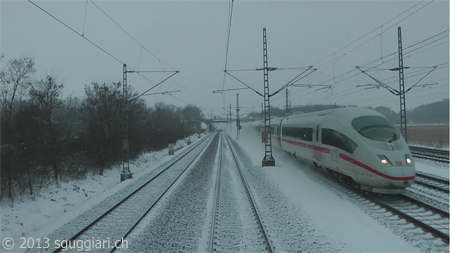 Vista dalla cabina - DB ICE3 (Germania)